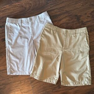 Under Armour Boys Light Gray and Khaki Shorts Set